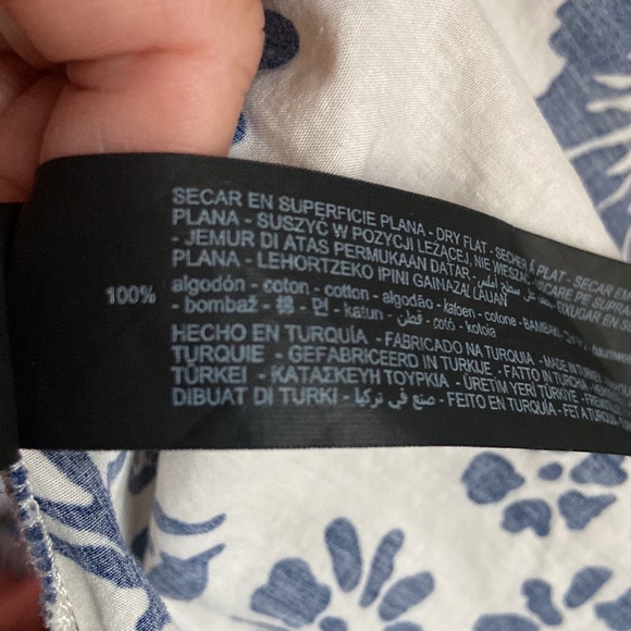 Zara The Lory Blue Floral Belted ShirtDress - Picture 9 of 10